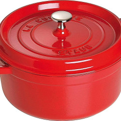 STAUB 珐宝 3.7L樱桃红铸铁珐琅不粘炖锅 经典荷兰锅 电磁炉适用