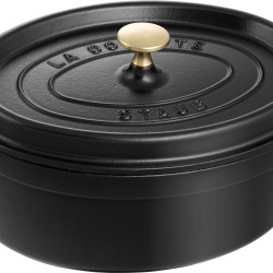 STAUB 珐宝 27cm椭圆铸铁珐琅锅 双手柄炖煮锅 3.2升大容量 不粘易清洁 烤箱电磁炉通用