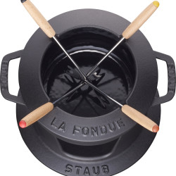 Zwilling 双立人 STAUB 珐宝 铸铁火锅套装，黑色，16厘米