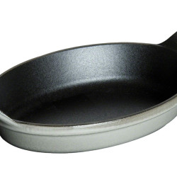 STAUB 珐宝 1301318 迷你椭圆形餐具 15 厘米 石墨灰
