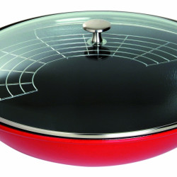 Zwilling 双立人 STAUB 珐宝 圆铁锅，樱桃色，37厘米（包括锅盖和蒸架）