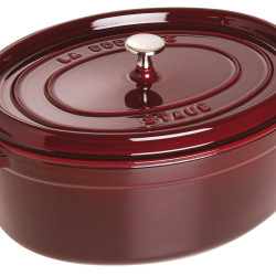 STAUB 珐宝 炖锅 椭圆形 33厘米 Grenadine 红色