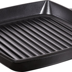 Staub 40511-683-0 Grillpfanne, 经典锅, 28 cm, 适合电磁, 黑色