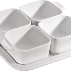 STAUB 珐宝 白色 陶瓷小碟套装 18.7×18.7厘米 Appetizer Set 40511-586