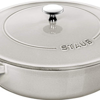 STAUB 珐宝 Breather 汤锅 珐琅铸铁锅 26厘米 大 双把手 铸铁锅 搪瓷锅 浅型 寿喜烧 IH适用 【日本正规商品】 Braiser 40501-479