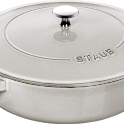 STAUB 珐宝 Breather 汤锅 珐琅铸铁锅 26厘米 大 双把手 铸铁锅 搪瓷锅 浅型 寿喜烧 IH适用 【日本正规商品】 Braiser 40501-479