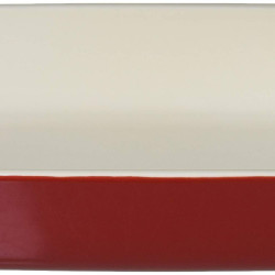STAUB 珐宝 「 矩形盘 樱桃红 20×16cm 」 陶瓷 烤盘 可使用烤箱&amp;电子微波炉 Dish 40508-585