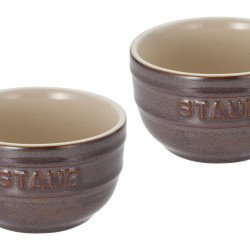 STAUB 珐宝 Round Ramkan Antique 陶瓷小碗 40511-860 适用微波炉 灰色 8cm