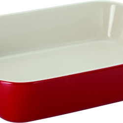 STAUB 珐宝 「 矩形盘 樱桃红 27×20cm 」 陶瓷 烤盘 可使用烤箱&amp;电子微波炉 Dish 40508-590