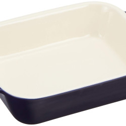 STAUB 珐宝 「 矩形盘 蓝色 14×11cm 」 陶瓷 烤盘 可使用烤箱&amp;电子微波炉 Dish 40508-583