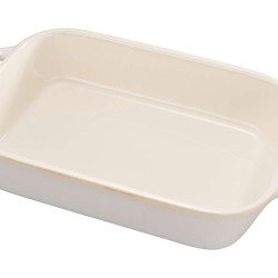 Staub "Rectae Diish 象牙白 27×20厘米 " 陶瓷 焗菜盘 烤箱 微波炉适用 Dish 40511-883