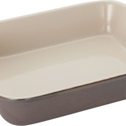 STAUB 珐宝 「 矩形盘 复古灰色 20×16cm 」 陶瓷 烤盘 凉菜盘 耐热 可使用烤箱&amp;电子微波炉 Vintage Color Dish 40511-866