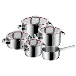 WMF 福腾宝 Function 4 感应厨锅5件套 Cromargan抛光不锈钢，玻璃盖具有4种浇注功能，内壁刻度