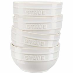 STAUB 珐宝 碗 12cm 4件套装 象牙色 陶瓷套装 微波炉兼容 40508-153