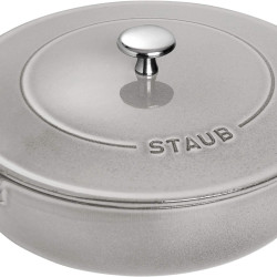 Staub Staub “Blazer Saute Pan Gray 26cm” 大型双手铸铁搪瓷锅兼容 Sukiyaki IH [日本官方促销] Braiser 40506-543