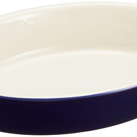 STAUB 珐宝 「 椭圆盘 蓝色 17cm 」 陶瓷 烤盘 可使用烤箱&电子微波炉 Dish 40508-598