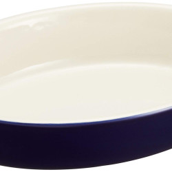 STAUB 珐宝 「 椭圆盘 蓝色 17cm 」 陶瓷 烤盘 可使用烤箱&amp;电子微波炉 Dish 40508-598