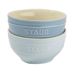 Staub 陶瓷碗 12厘米 2件套 马卡龙蓝 小碗 微波炉适用 Z1023-686