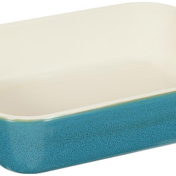 STAUB 珐宝 矩形盘 绿松石色 27 x 20 厘米 陶瓷焗烤盘 烤箱&amp;微波炉兼容 40511-886