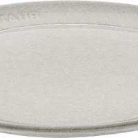 STAUB 珐宝 线条装饰 平盘，20 厘米 白松露陶瓷防刮搪瓷涂层