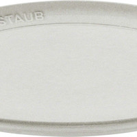 STAUB 珐宝 餐线平盘，22 厘米白松露陶瓷防刮搪瓷涂层