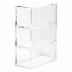 无印良品 亚克力小物件收纳・3层 约宽8.7×深17×高25.2厘米 61798202