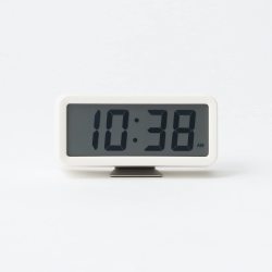 MUJI 带闹钟的数字时钟，小号，白色