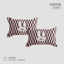 SANLI 枕巾纯棉一对装10A抗菌全棉纱布枕头巾防滑柔软卡通2025新款