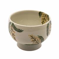 24to3西富陶磁器(Nishitomi) 波佐见烧 勋山制陶 圆碗 含羞草 478113 日本制造 约11厘米