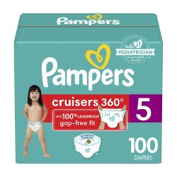 Pampers 帮宝适 拉拉裤5号100片 360度防漏透气 婴幼儿一次性纸尿裤 12.2kg以上宝宝专用 棉质内衬无胶带设计 低敏不含乳胶对羟基苯甲酸酯