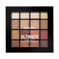 NYX Professional Makeup 16色眼影盘 哑光珠光暖色遮暇盘修容南瓜色大地色生日礼物 13.28g
