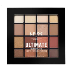 NYX Professional Makeup 16色眼影盘 哑光珠光暖色遮暇盘修容南瓜色大地色生日礼物 13.28g