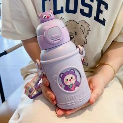 亲琴 疯狂动物城联名水杯儿童保温杯卡通双饮口保冷杯子学生迪斯尼水壶500ml