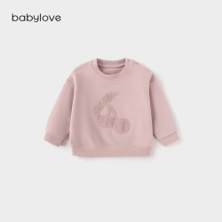 Babylove 宝宝卫衣春秋季宽松长袖上衣男女童百搭简约休闲外出衣服