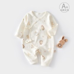小聪熊 新生婴儿衣服a类纯棉春秋季初生宝宝连体衣贴身婴幼儿秋装52码男9