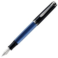百利金 Premium M805 钢笔 F尖，羽黑色/蓝色 日亚发货