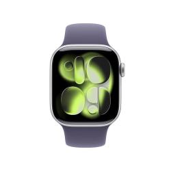 Apple Watch Series 11 智能手表 GPS+蜂窝版 42mm 银色铝金属表壳 雾紫色运动型表带 S/M