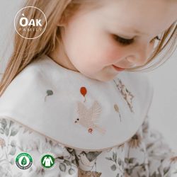 OAK FAMILY OAKFAMILY礼盒装婴儿防水口水巾天然棉植物环保印染不易褪色百搭