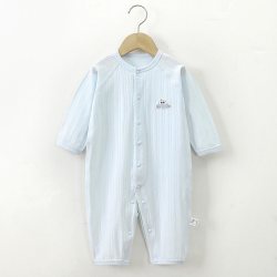 妙乐兔 连体衣婴儿衣服夏季薄款外出纯薄棉新生儿哈衣宝宝空调服长袖睡衣