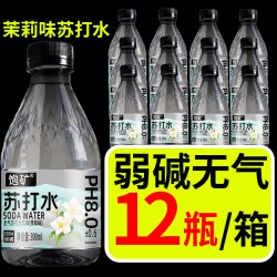 饱矿 整箱24瓶茉莉味无糖苏打水户外便携水质夏日解渴解腻无气0脂0卡