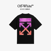 OFF-WHITE ™情侣装新款中长款短袖T恤半袖男士高端纯棉短袖夏季t恤女 黑色 3XL