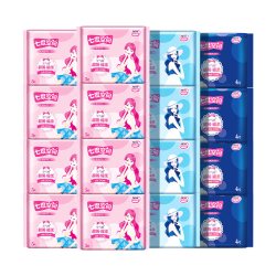 七度空间 优雅系列 日夜卫生巾套装 (超薄日用24.5cm*5片*10+超薄夜用27.5cm*5片*5+加长夜用33.8cm*4片*3)