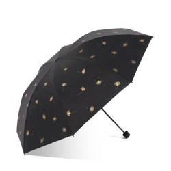 天堂伞 8骨三折晴雨伞 银杏飞舞