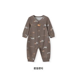 英氏 婴儿连体衣秋冬秋季衣服牛奶丝新生儿包屁衣爬服