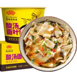 HUA WEI FANG 华味坊紫菜虾米酸汤面叶装方便面泡面速食非油炸食品