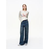 独束 女装复古直筒牛仔裤2026春季新品时尚显瘦长裤