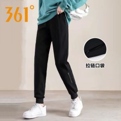 361° 361运动裤女秋冬季2026新款宽松收口针织长裤女士跑步休闲卫裤女