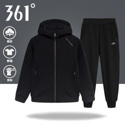 361° 361度运动套装女款2026秋季新款连帽开衫卫衣收口卫裤针织两件套