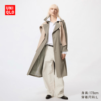 优衣库 风衣女装男装/外套487420 57 深橄榄色 M