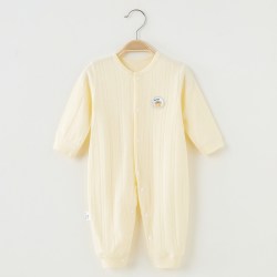 布布风婴 婴儿衣服春季纯棉薄款长袖连体衣宝宝秋装外出服新生儿睡衣无骨
